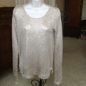 Gold sweater with sequins